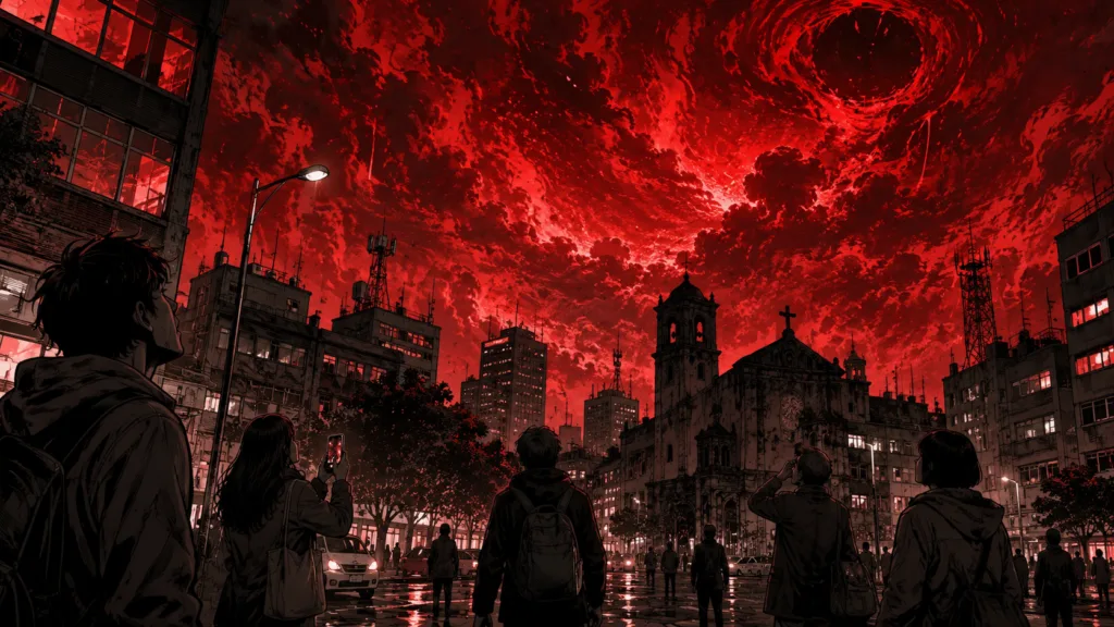 céu vermelho